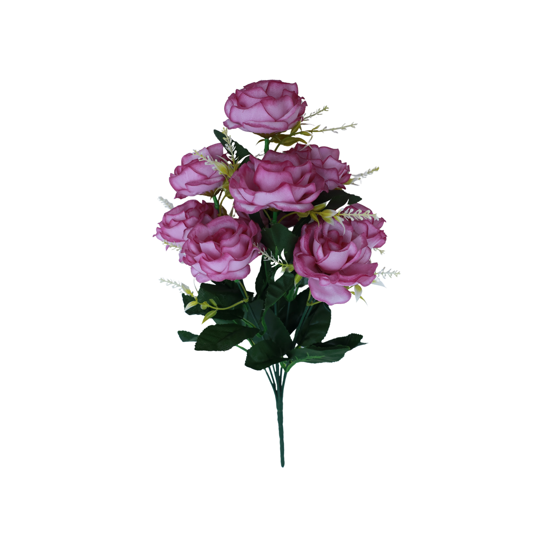 Artificial Rose Bunches | Realistic Faux Silk Rose Flowers with Green Leaves | Decorative Flower Bunch for Home, Office, Wedding & Vase Décor — view 5